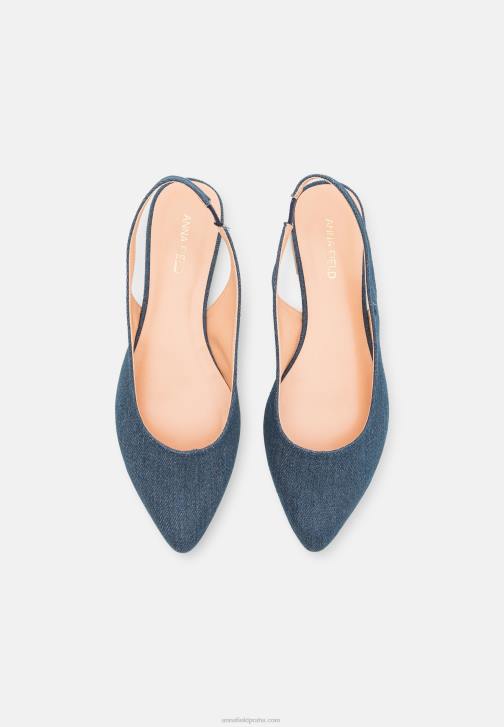 PN6V2183 ženy Anna Field slingback baletní lodičky modré