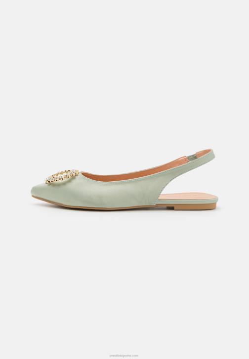 PN6V2186 ženy Anna Field slingback baletní lodičky zelené
