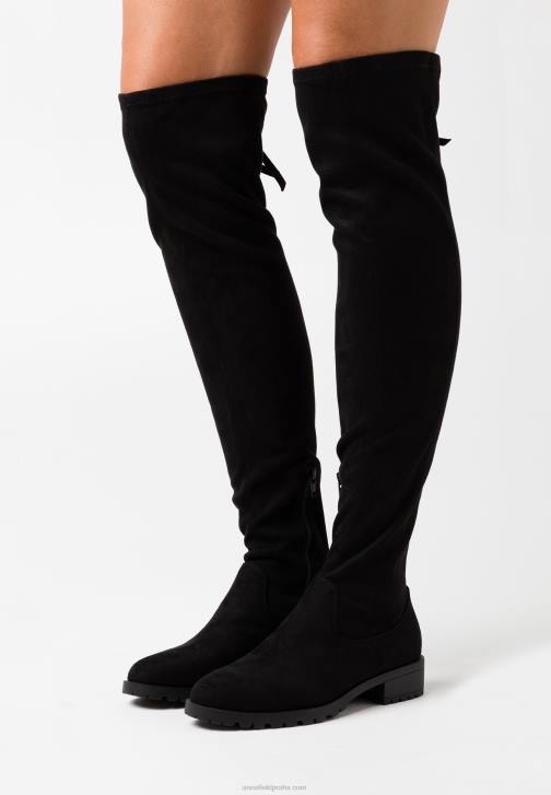 PN6V2229 ženy Anna Field černé kozačky nad kolena