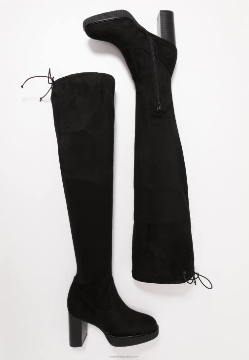 PN6V2236 ženy Anna Field černé kozačky nad kolena