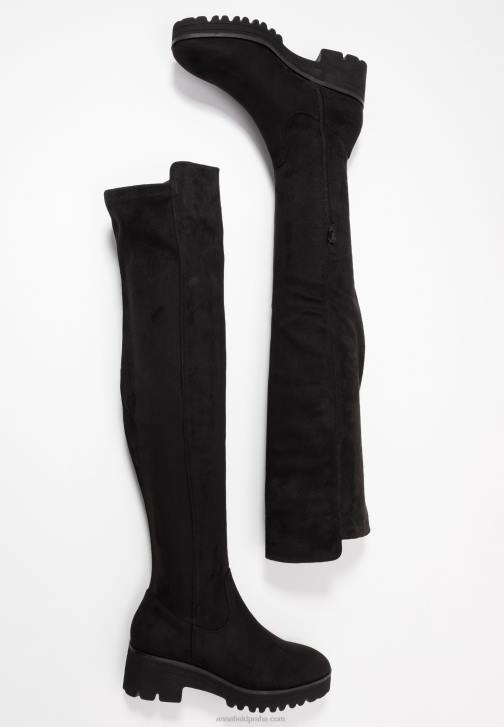 PN6V2244 ženy Anna Field černé kozačky nad kolena