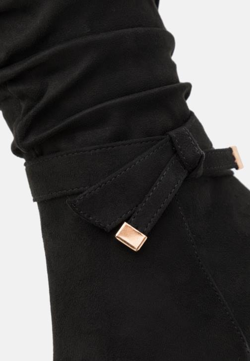 PN6V2247 ženy Anna Field kozačky na klínku černé