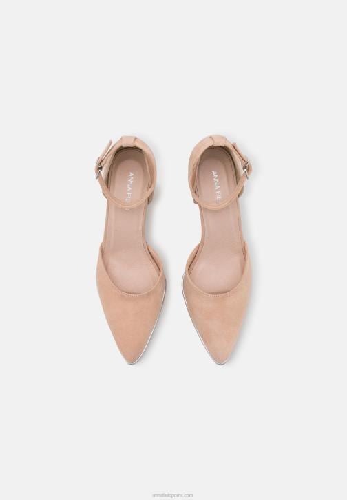 PN6V1627 ženy Anna Field kožené klasické podpatky světle růžové