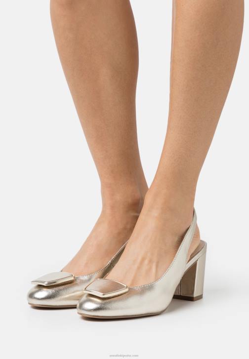 PN6V1630 ženy Anna Field kožené klasické zlaté podpatky