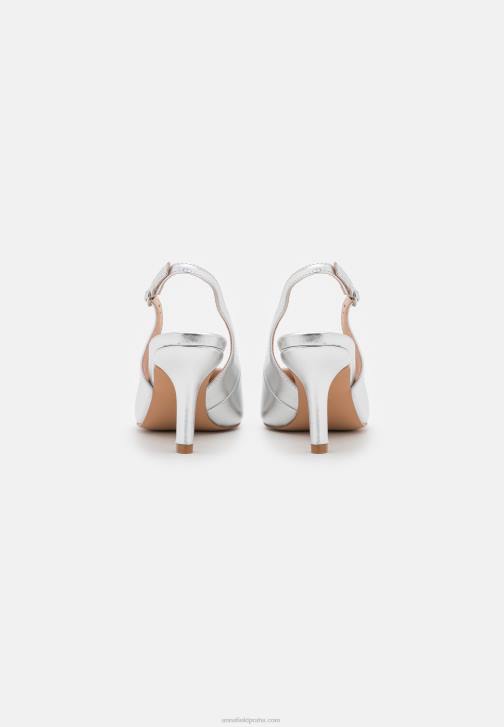 PN6V1637 ženy Anna Field kožené klasické podpatky stříbrné