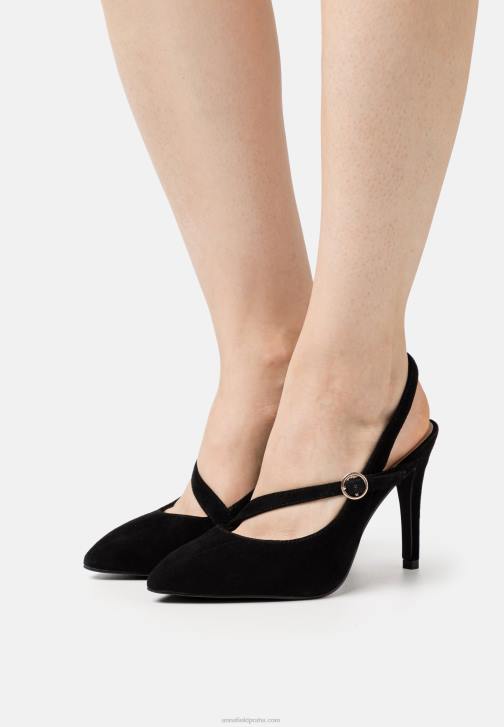 PN6V1699 ženy Anna Field kožené klasické černé podpatky