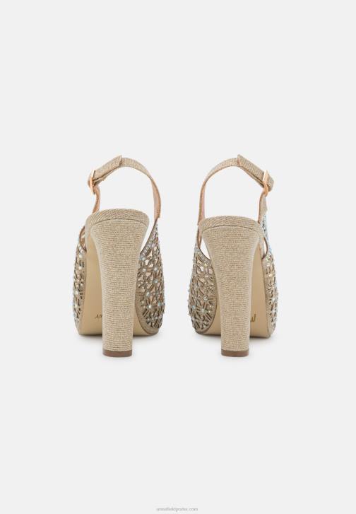 PN6V1706 ženy Anna Field zlaté podpatky na platformě