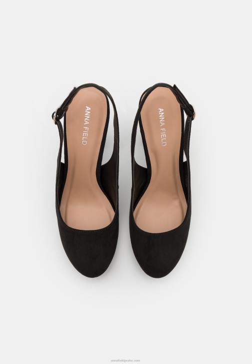 PN6V1765 ženy Anna Field černé podpatky na platformě