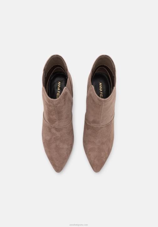 PN6V1898 ženy Anna Field kožené kotníkové boty taupe