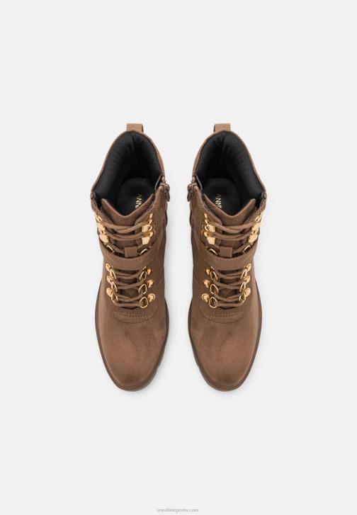 PN6V1907 ženy Anna Field šněrovací kotníkové boty taupe