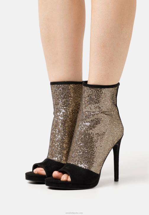 PN6V1915 ženy Anna Field klasické kotníkové boty zlaté