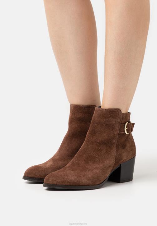 PN6V1935 ženy Anna Field kožené kotníkové boty koňak