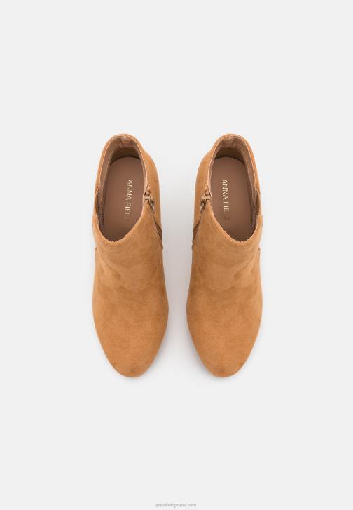 PN6V1947 ženy Anna Field béžové kotníkové boty na vysokém podpatku