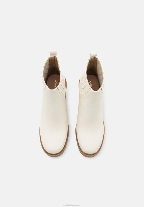 PN6V1960 ženy Anna Field bílé kotníkové boty na vysokém podpatku