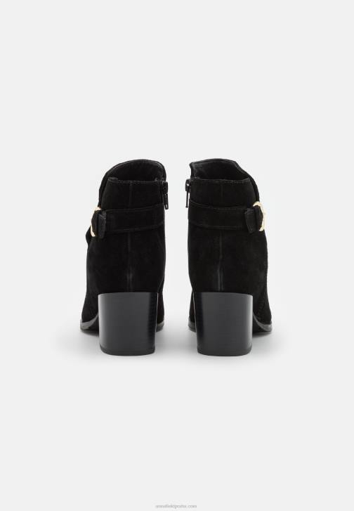PN6V1964 ženy Anna Field kožené kotníkové boty černé