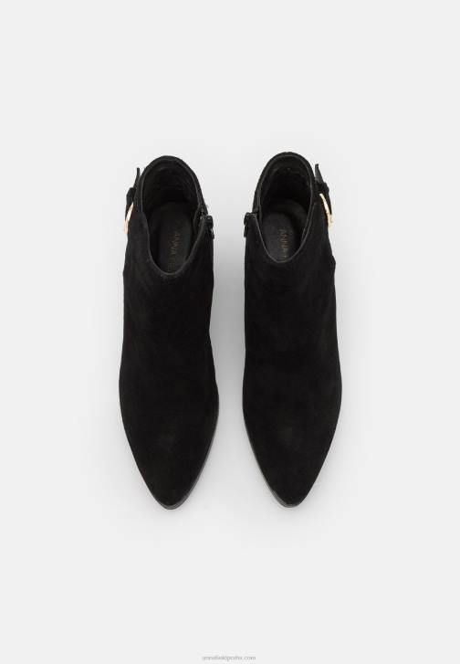 PN6V1964 ženy Anna Field kožené kotníkové boty černé