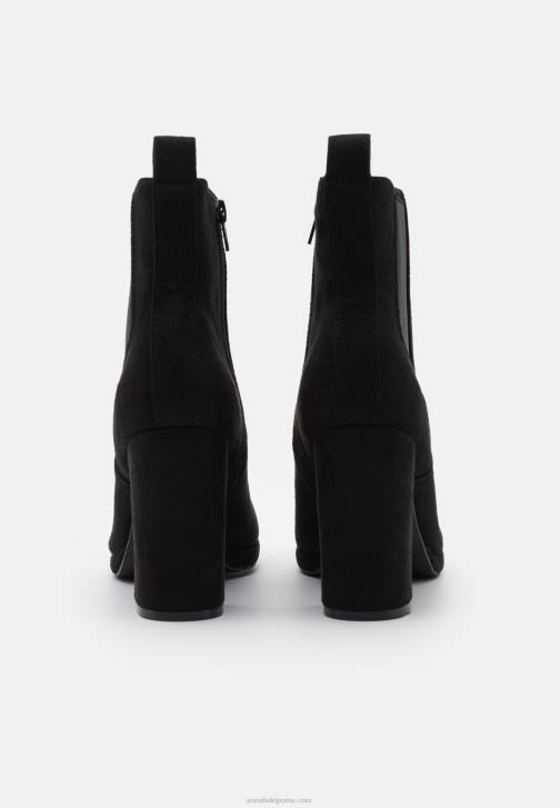 PN6V1997 ženy Anna Field černé kotníkové boty na vysokém podpatku