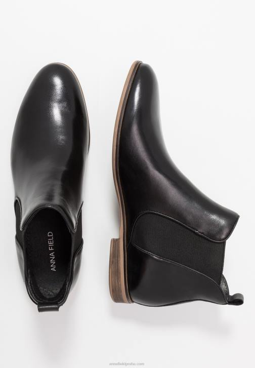 PN6V2002 ženy Anna Field kožené kotníkové boty černé
