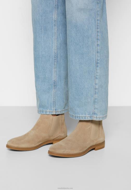 PN6V2005 ženy Anna Field kožené kotníkové boty béžové