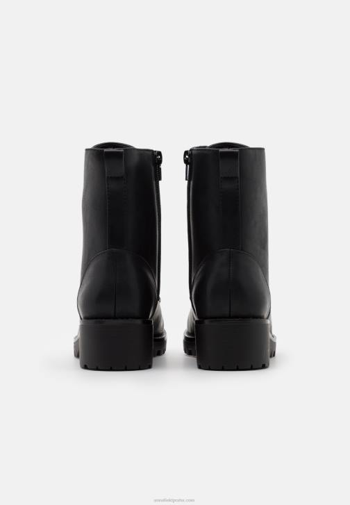 PN6V2013 ženy Anna Field šněrovací kotníkové boty černé