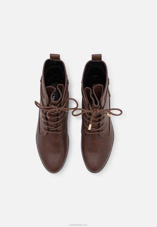 PN6V2014 ženy Anna Field šněrovací kotníkové boty tmavě hnědé