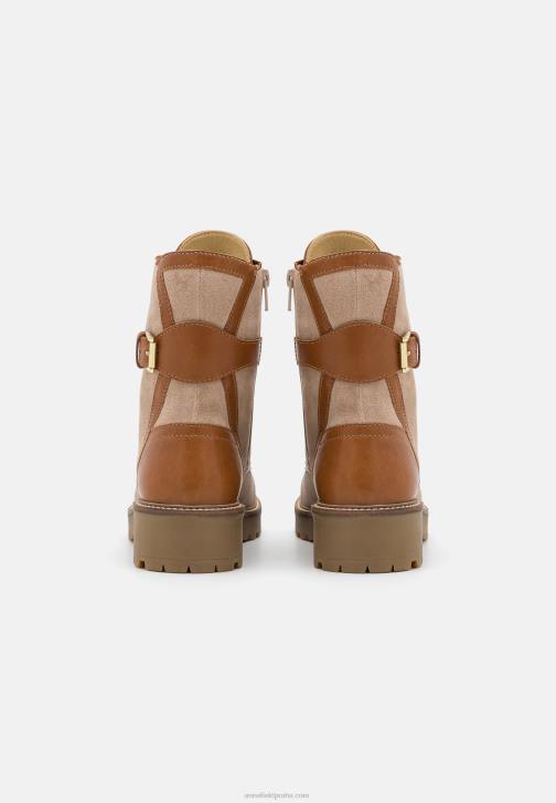 PN6V2022 ženy Anna Field kožené šněrovací kotníkové boty taupe