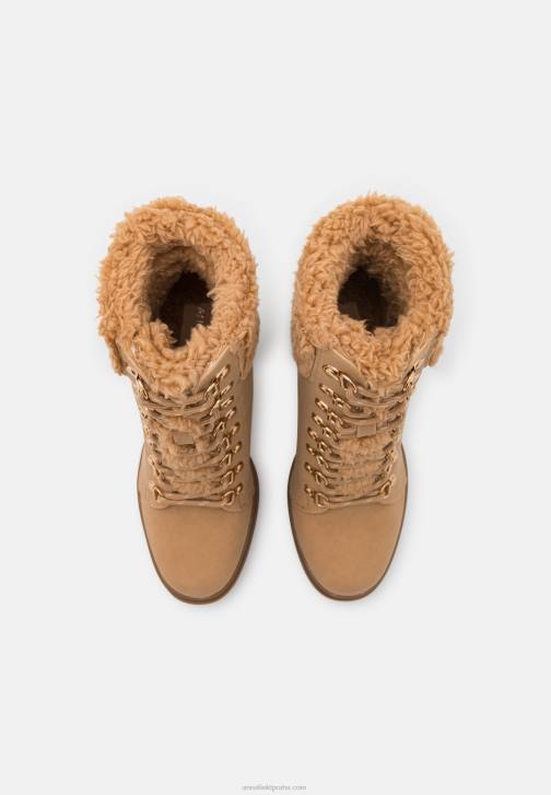 PN6V2024 ženy Anna Field kožené šněrovací kotníkové boty béžové
