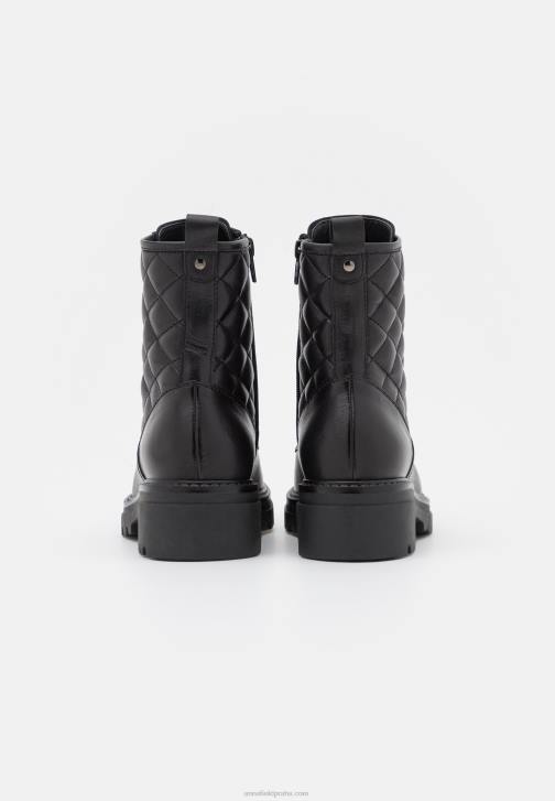 PN6V2026 ženy Anna Field kožené šněrovací kotníkové boty černé