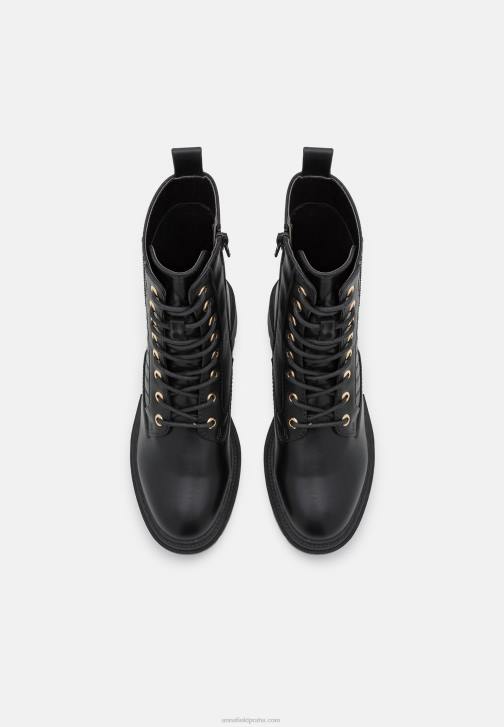 PN6V2027 ženy Anna Field šněrovací kotníkové boty černé