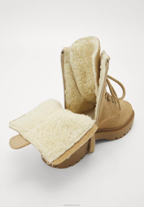 PN6V2028 ženy Anna Field šněrovací kotníkové boty béžové