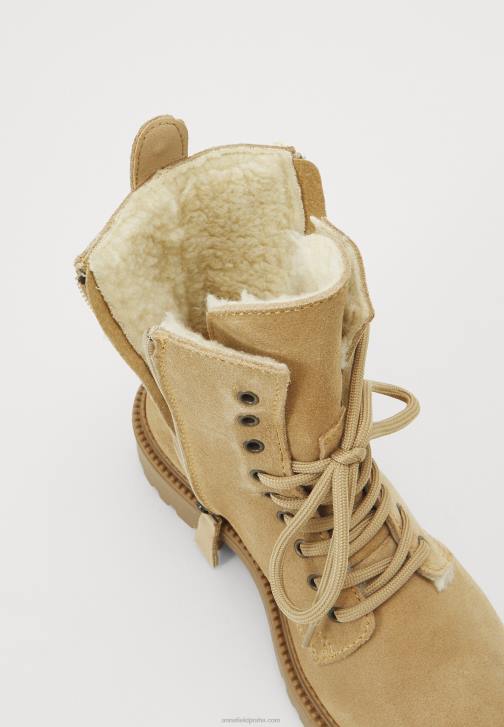 PN6V2028 ženy Anna Field šněrovací kotníkové boty béžové