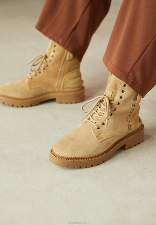 PN6V2028 ženy Anna Field šněrovací kotníkové boty béžové
