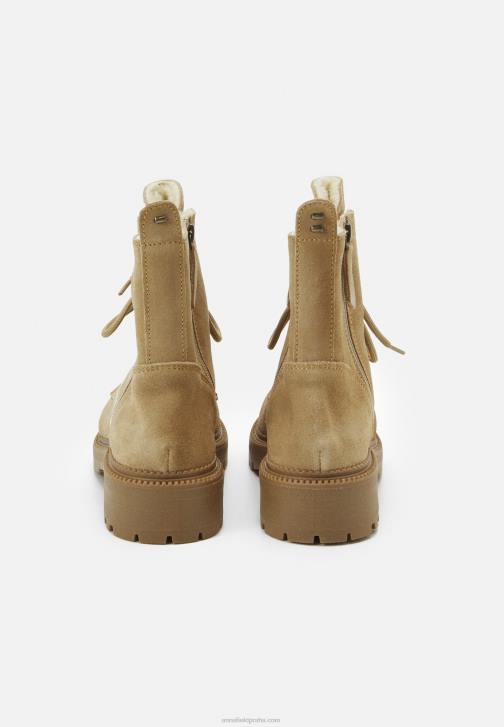 PN6V2028 ženy Anna Field šněrovací kotníkové boty béžové