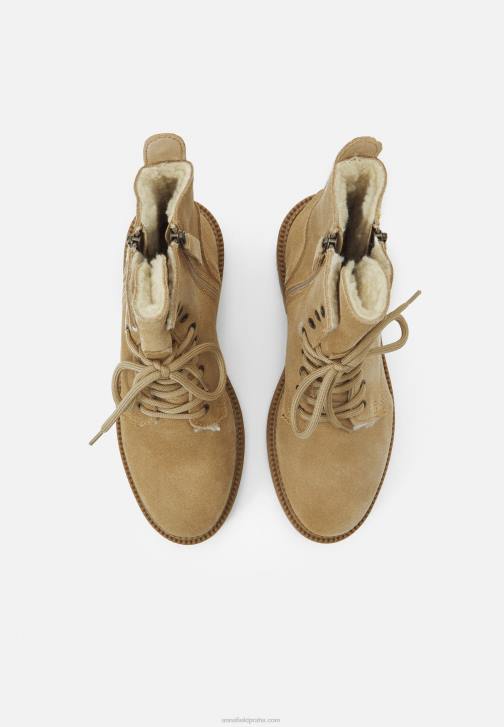 PN6V2028 ženy Anna Field šněrovací kotníkové boty béžové