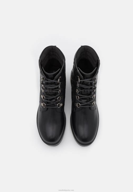 PN6V2035 ženy Anna Field kotníkové boty na klínku černé