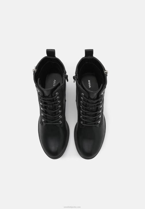 PN6V2040 ženy Anna Field šněrovací kotníkové boty černé