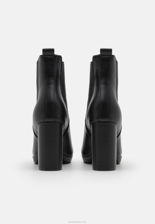 PN6V2054 ženy Anna Field černé kotníkové boty na vysokém podpatku