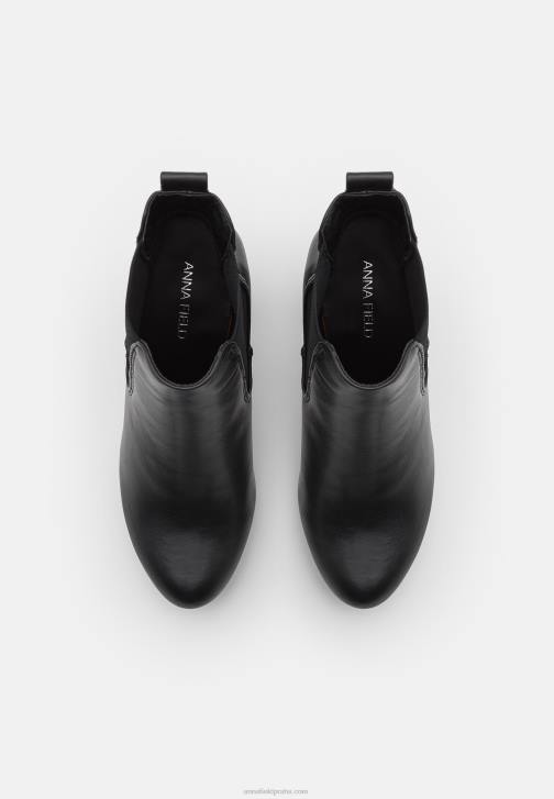 PN6V2054 ženy Anna Field černé kotníkové boty na vysokém podpatku