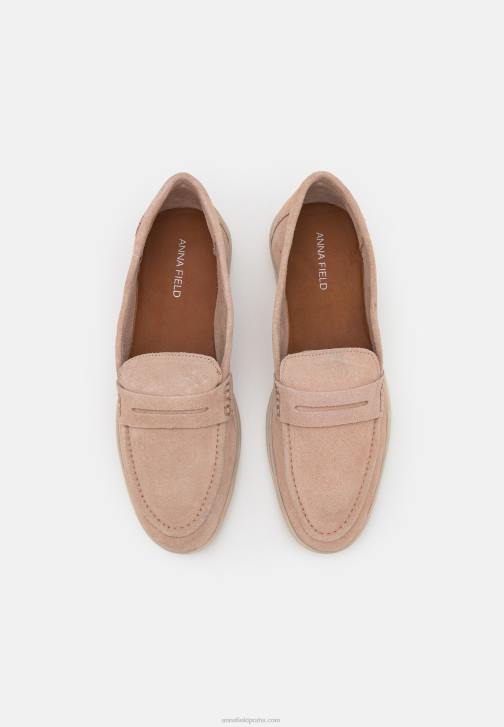 PN6V1779 ženy Anna Field kožené slip-ons béžové