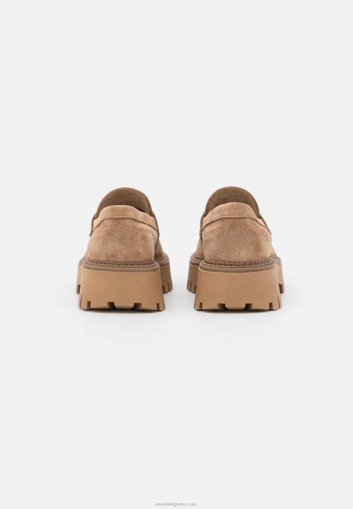 PN6V1783 ženy Anna Field kožené slip-ons taupe