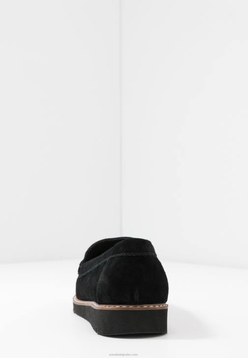 PN6V1787 ženy Anna Field pohodlné kožené slip-ons černé