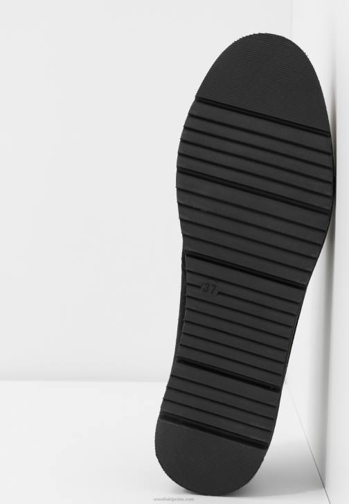 PN6V1787 ženy Anna Field pohodlné kožené slip-ons černé