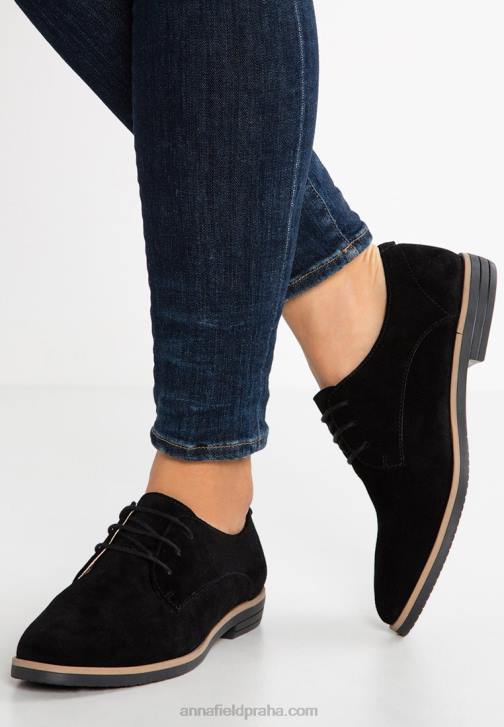 PN6V1854 ženy Anna Field kožené šněrovací černé