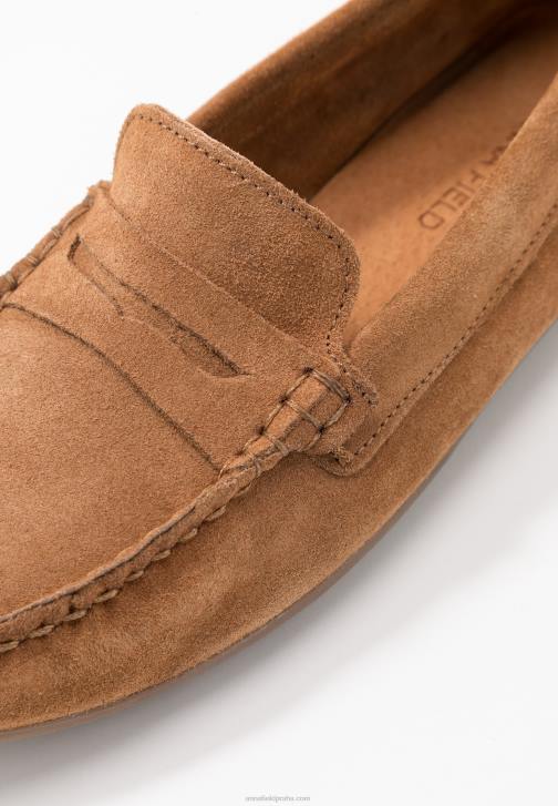 PN6V1858 ženy Anna Field kožené mokasíny koňak