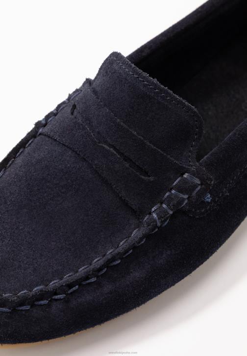 PN6V1860 ženy Anna Field kožené mokasíny modré