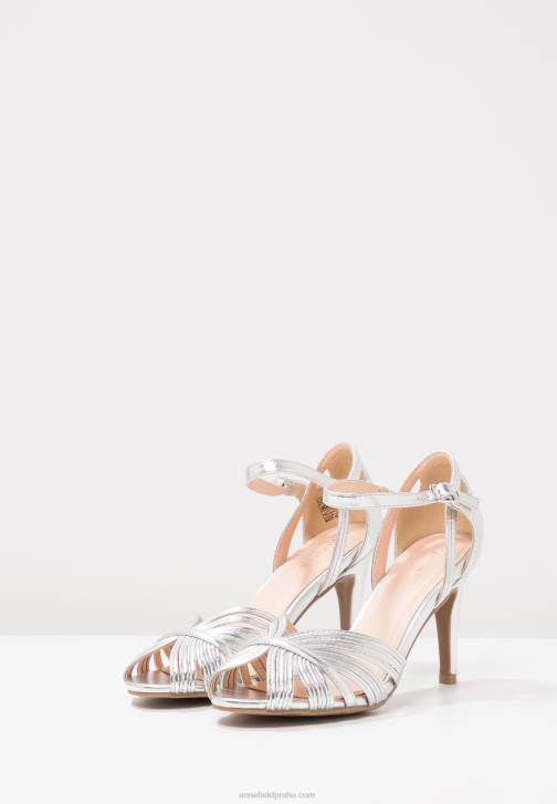 PN6V1241 ženy Anna Field sandály na vysokém podpatku stříbrné