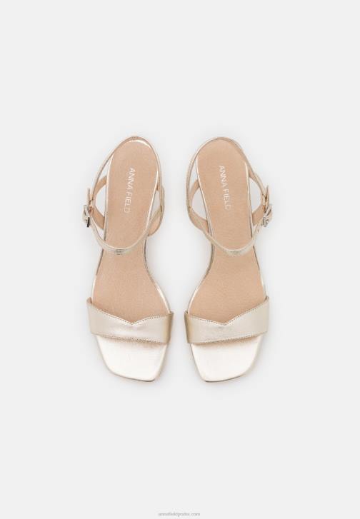 PN6V1246 ženy Anna Field kožené sandály zlaté