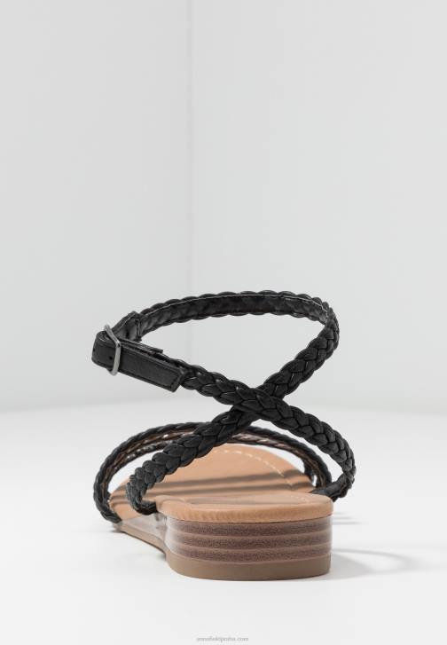 PN6V1248 ženy Anna Field sandály černo/stříbrné