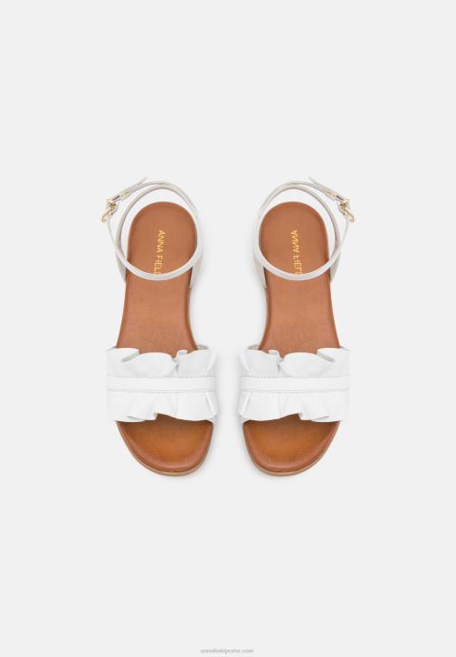 PN6V1262 ženy Anna Field kožené sandály bílé