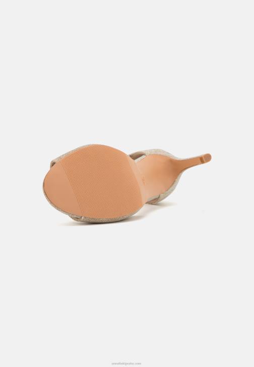 PN6V1271 ženy Anna Field zlaté sandály na vysokém podpatku